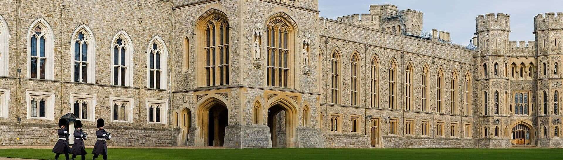 Windsor Castle Upper Ward Quadrangle panoramic view.