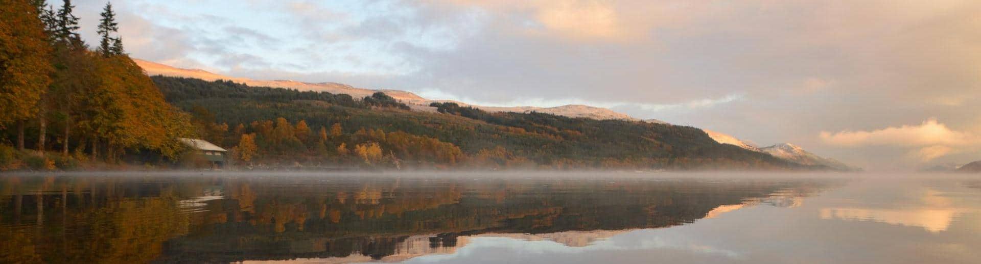 Shoreline at South End of Loch Ness, Scottish Highlands. Photo: Andrew Tryon