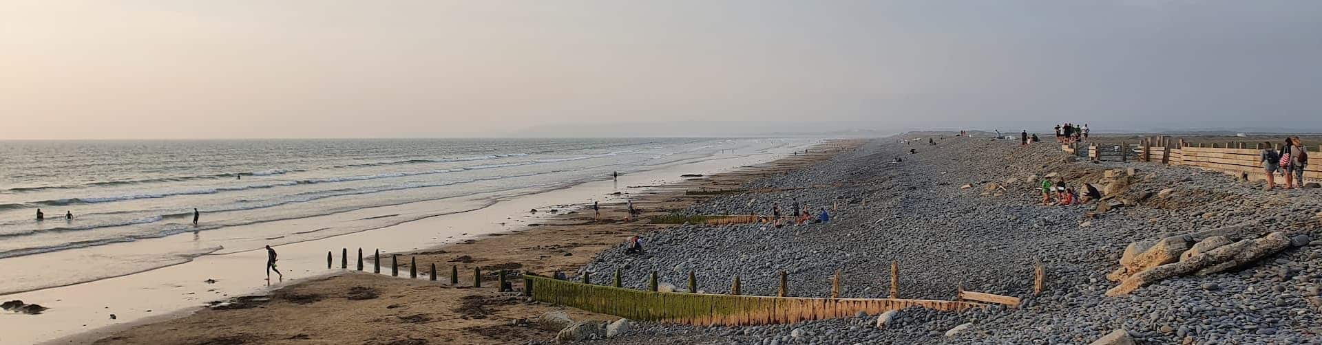Westward Ho! Beach, North Devon, taken from the Pebble Ridge. Photo: Donna Landy
