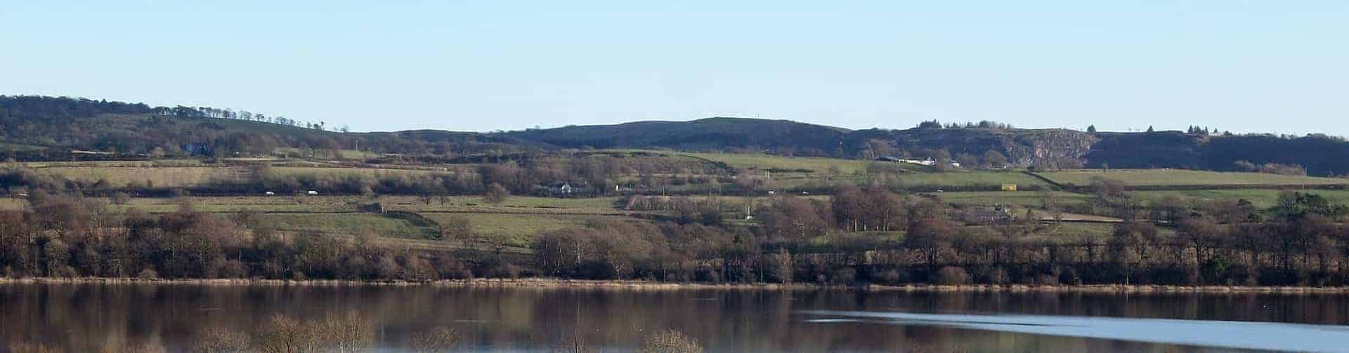 Barr Loch, Lochwinnoch, Renfrewshire - view from cycle path. Photo: Rosser 1954