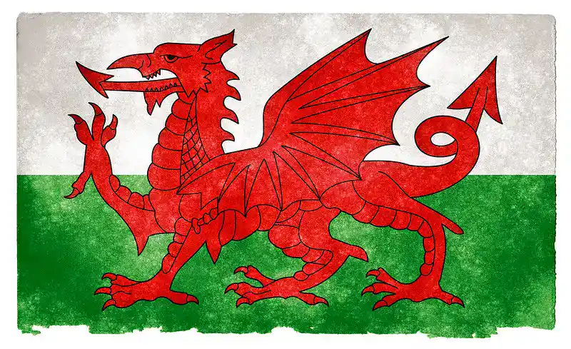 Y Ddraig Goch - or "The Red Dragon" - the flag of Wales