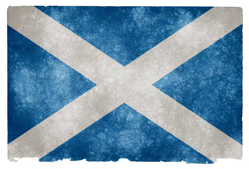 The Saltire, or the flag of Scotland