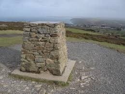 St Agnes Beacon, with the view of the coast behind